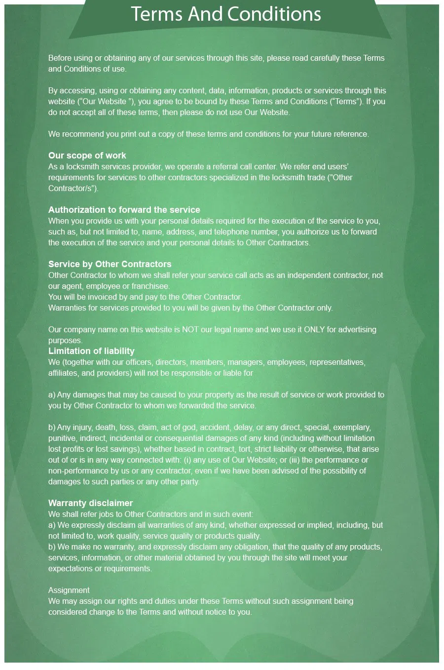 East Bridgewater Locksmith Service East Bridgewater, MA 508-392-4261 - terms-and-condition-68-16mod